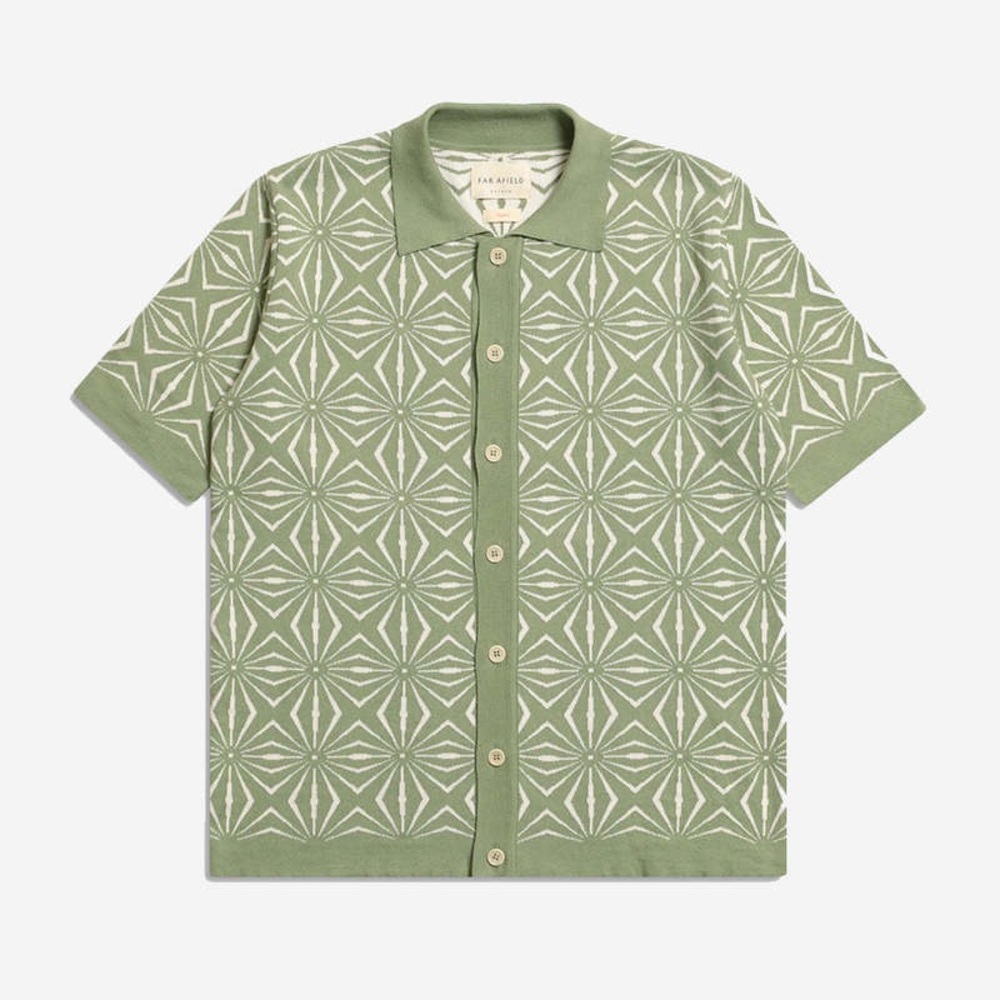 NWOT Far Afield Zigger Tenteo S/S Polo Cardigan Turf Green Men’s Medium